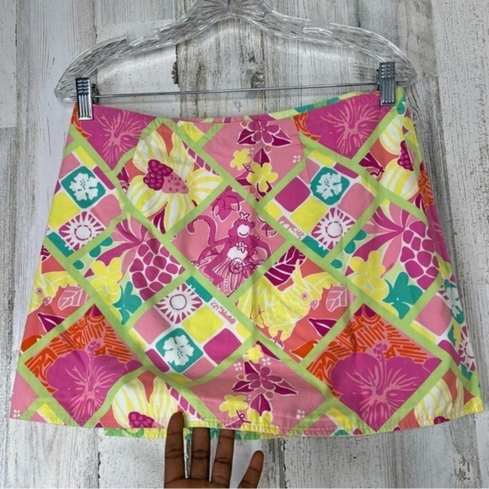 Lilly Pulitzer Patchwork Wrap Mini Skirt Womens S… - image 8
